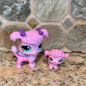 LPS Pink Poodle and Baby